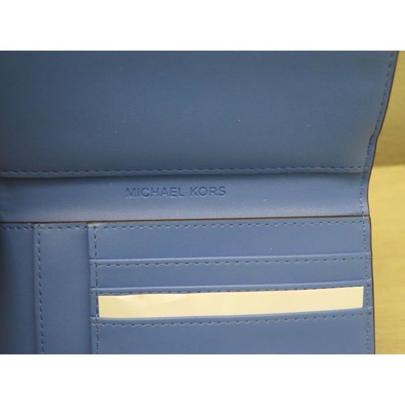 Michael Kors Jet Set Charm Oxford "MK" MD Snap Carryall Leather Wallet $128 - Picture 6 of 10